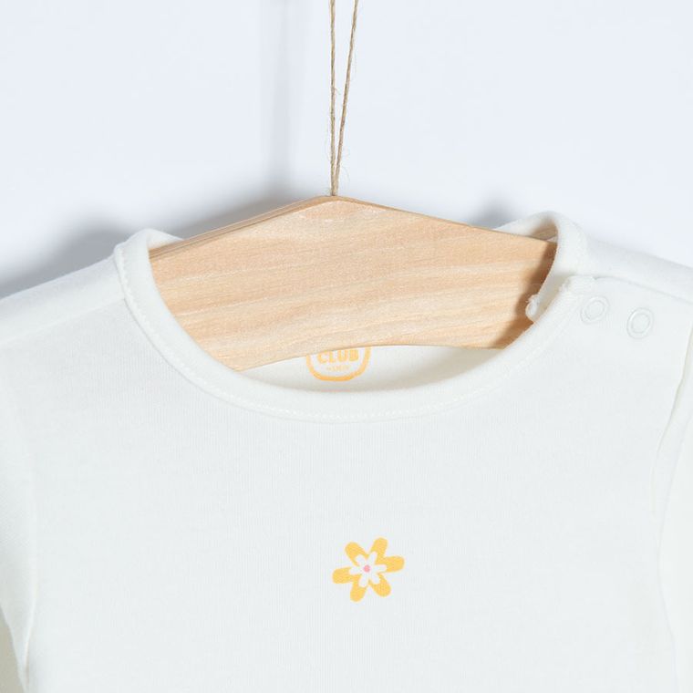 Cool Club, Body dziewczęce z długim rękawem, białe, różowe, żółte, zestaw, 3 szt.