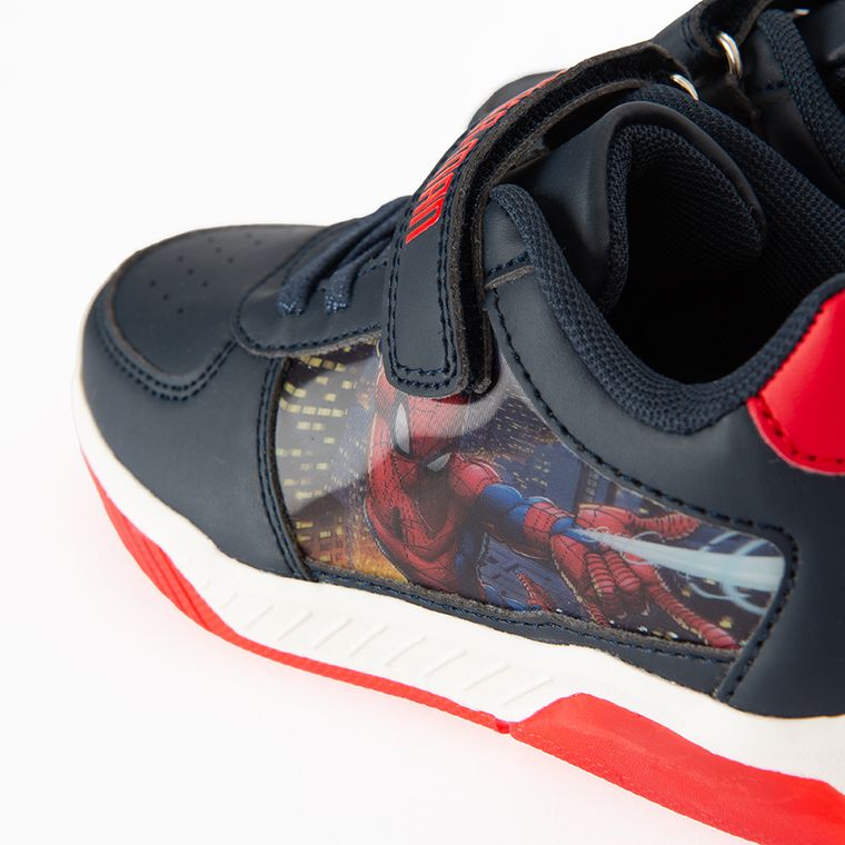 Cool Club, Buty sportowe chłopięce, granatowe, świecąca podeszwa, Spider-Man