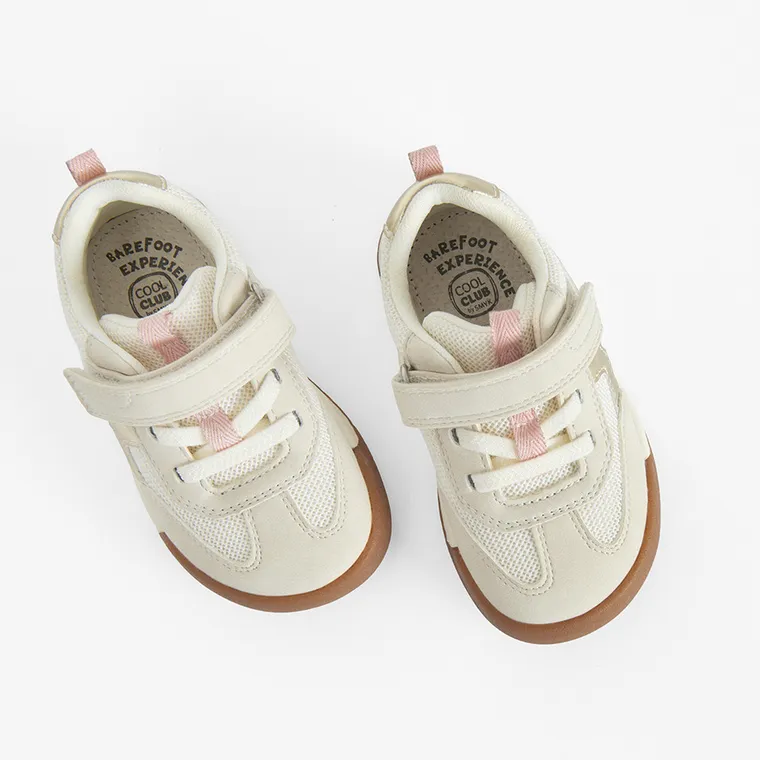 Cool Club, Buty sportowe dziewczęce, beżowe, podeszwa Barefoot