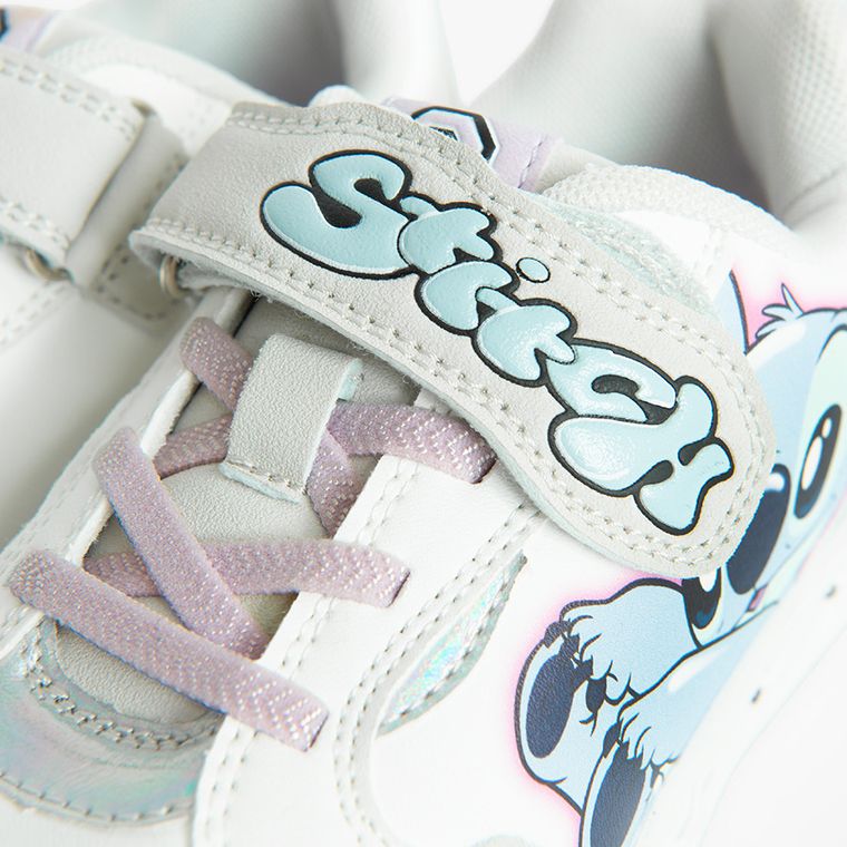 Cool Club, Buty sportowe dziewczęce, białe, świecąca podeszwa, Lilo i Stitch