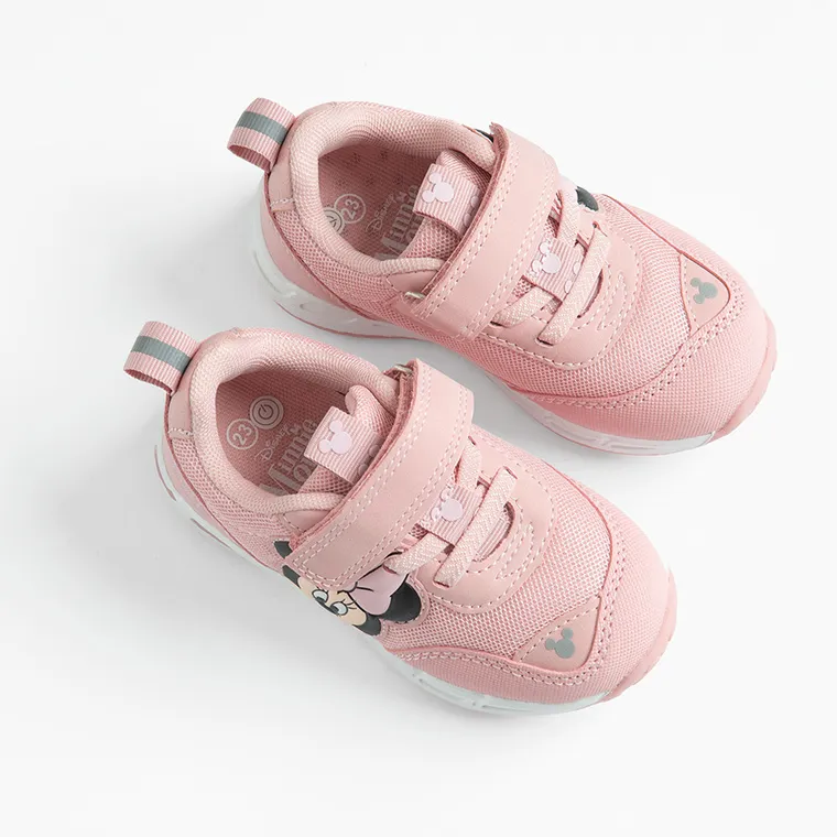 Cool Club, Buty sportowe dziewczęce, różowe, świecąca podeszwa, Myszka Minnie
