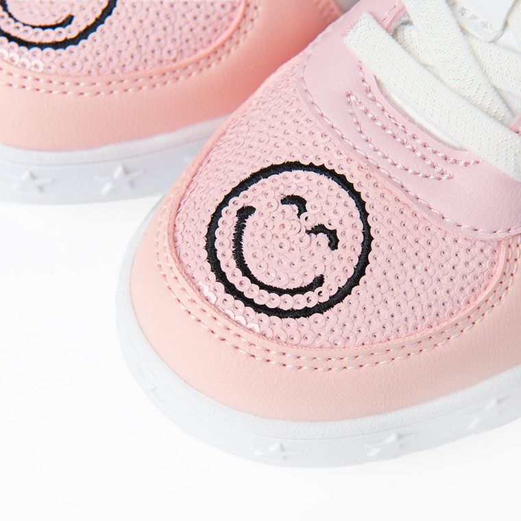 Cool Club, Buty sportowe dziewczęce, różowe, świecąca podeszwa, SmileyWorld