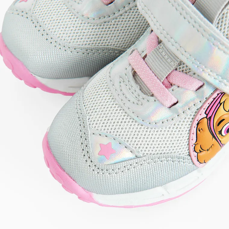Cool Club, Buty sportowe dziewczęce, srebrne, świecąca podeszwa, Psi Patrol