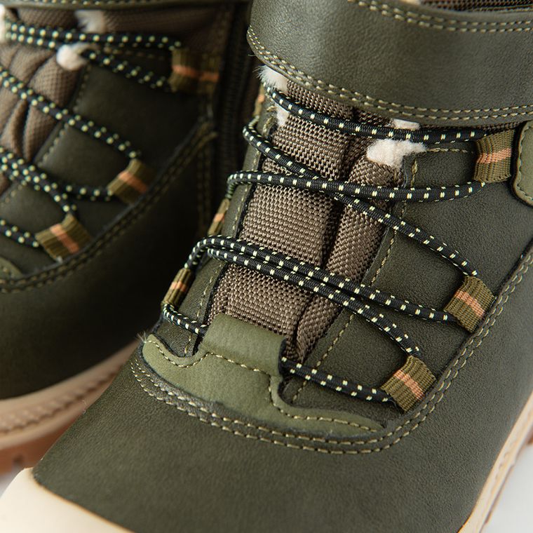 Cool Club, Buty zimowe chłopięce, pachnące, zielone, ocieplane, Zdrowa Stopa, podeszwa Bio-Protect