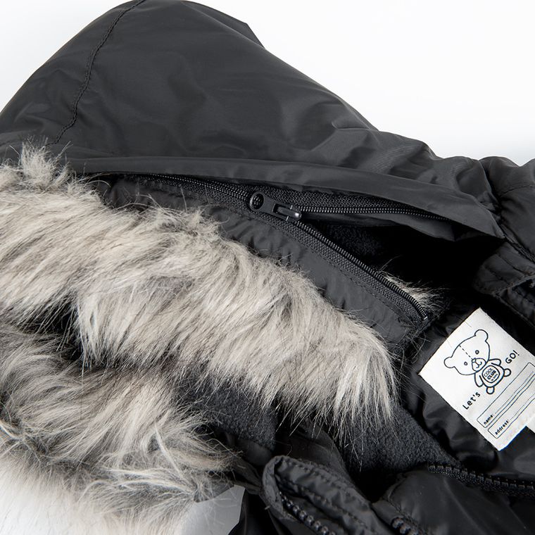 Cool Club, Kombinezon chłopięcy z kapturem, ocieplany, czarny