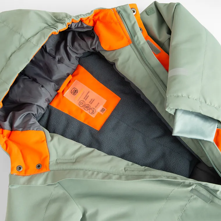 Cool Club, Kombinezon chłopięcy z kapturem, ocieplany, zielony