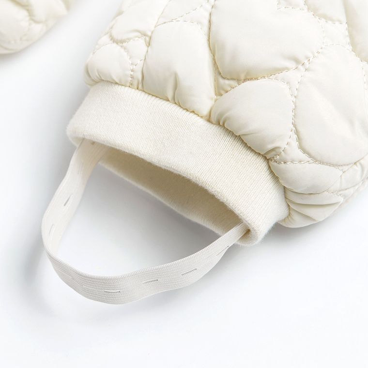 Cool Club, Kombinezon dziewczęcy z kapturem, ecru