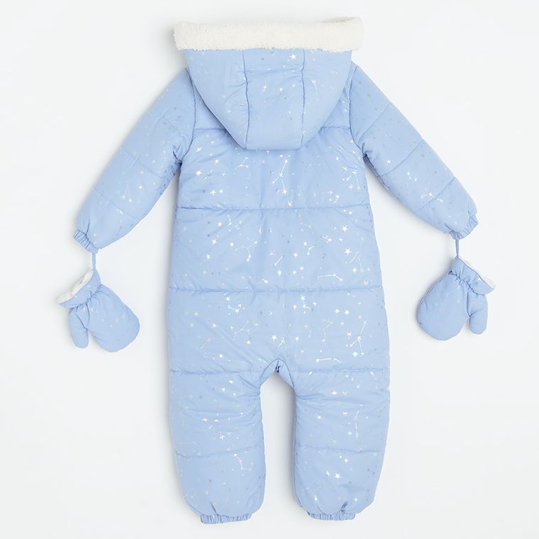 Cool Club, Kombinezon dziewczęcy z kapturem, ocieplany, niebieski