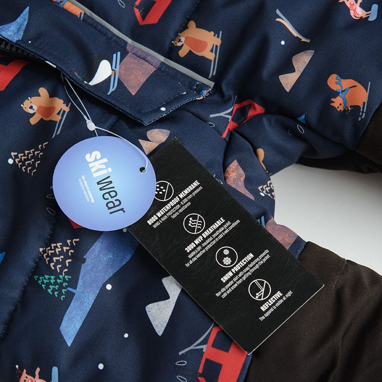 Cool Club, Kombinezon narciarski chłopięcy z kapturem, ocieplany, granatowy