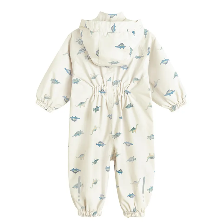 Cool Club, Kombinezon przeciwdeszczowy chłopięcy z kapturem, beżowy