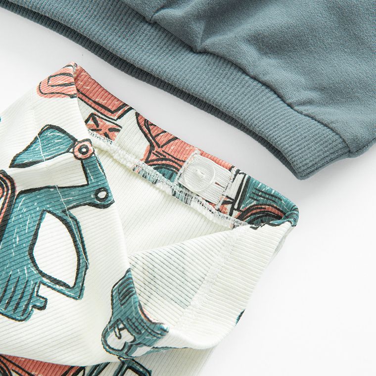 Cool Club, Komplet chłopięcy, Bluza, Legginsy, prążkowane, mix