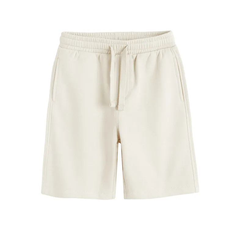 Cool Club, Komplet chłopięcy, Bluza ocieplana, Szorty, beżowy