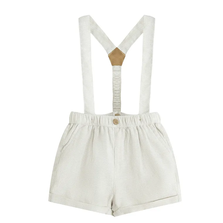 Cool Club, Komplet chłopięcy, Body muślinowe z długim rękawem, Szorty, Szelki, mix