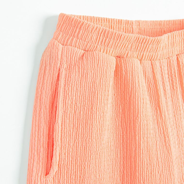 Cool Club, Komplet dziewczęcy, Bluzka bez rękawów, Spodnie materiałowe, wide, pomarańczowy