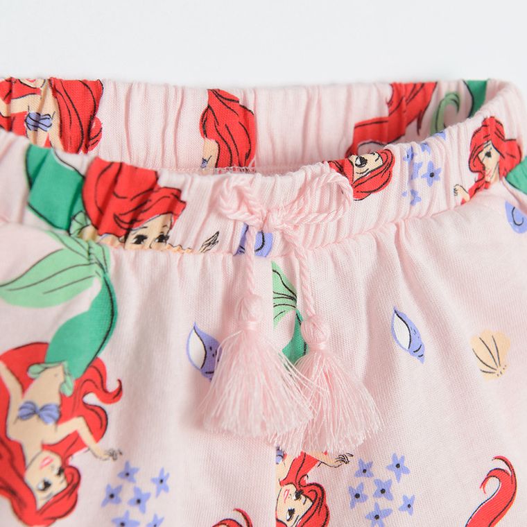 Cool Club, Komplet dziewczęcy, Bluzka bez rękawów, Szorty, różowy, Księżniczki Disneya