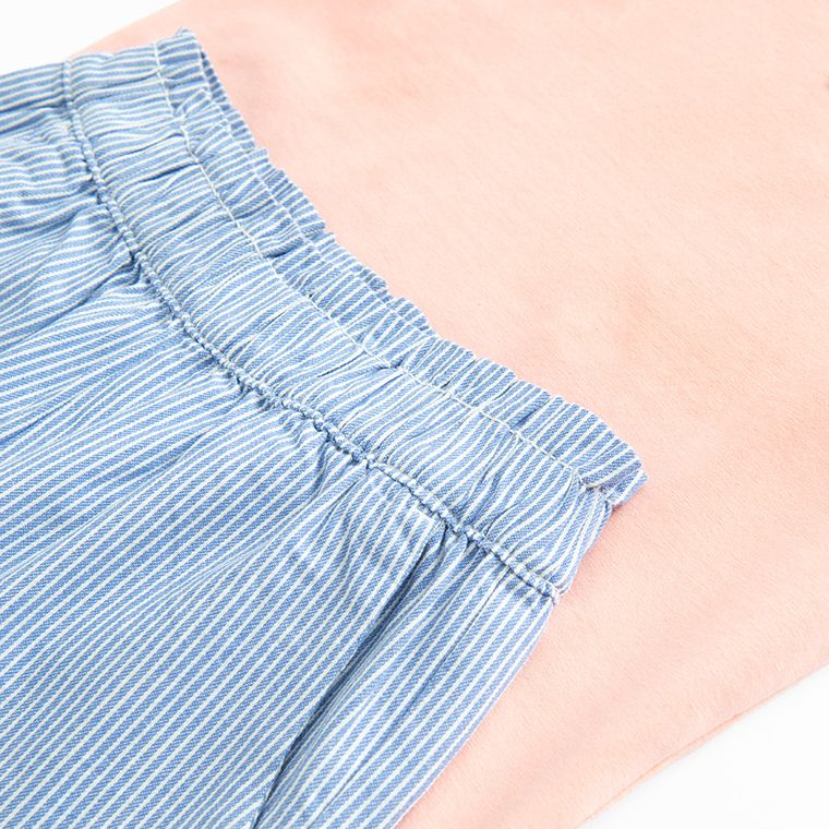 Cool Club, Komplet dziewczęcy, Bluzka z krótkim rękawem, Spodnie materiałowe, wide, mix