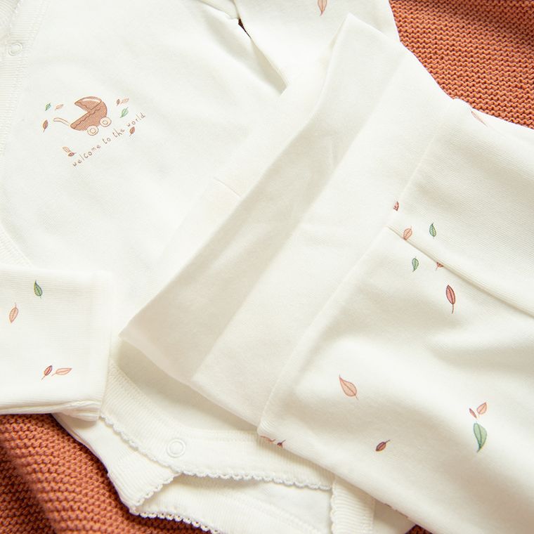 Cool Club, Komplet dziewczęcy, Body z długim rękawem, Półśpiochy, Czapka, biały