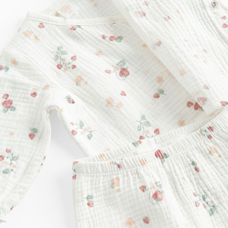 Cool Club, Komplet dziewczęcy, Kaftanik, Półśpiochy, biały