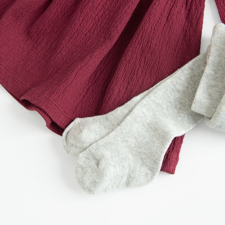 Cool Club, Komplet dziewczęcy, Sukienka z długim rękawem, Rajstopy, mix