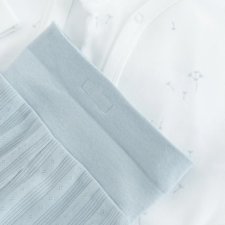 Cool Club, Komplet niemowlęcy 6-częściowy z torbą, biało-niebieski