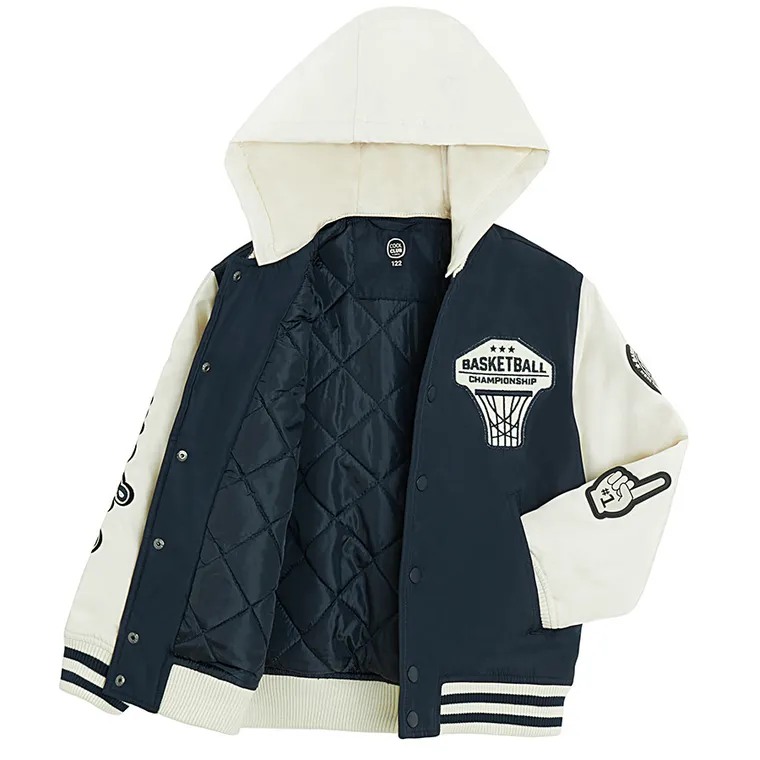 Cool Club, Kurtka bejsbolówka chłopięca z kapturem, mix