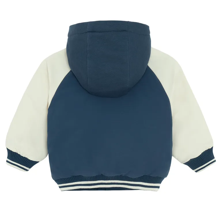 Cool Club, Kurtka bejsbolówka chłopięca z kapturem, rozpinana, niebieska