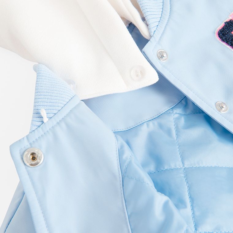 Cool Club, Kurtka bejsbolówka dziewczęca z kapturem, niebieska, Lilo i Stitch