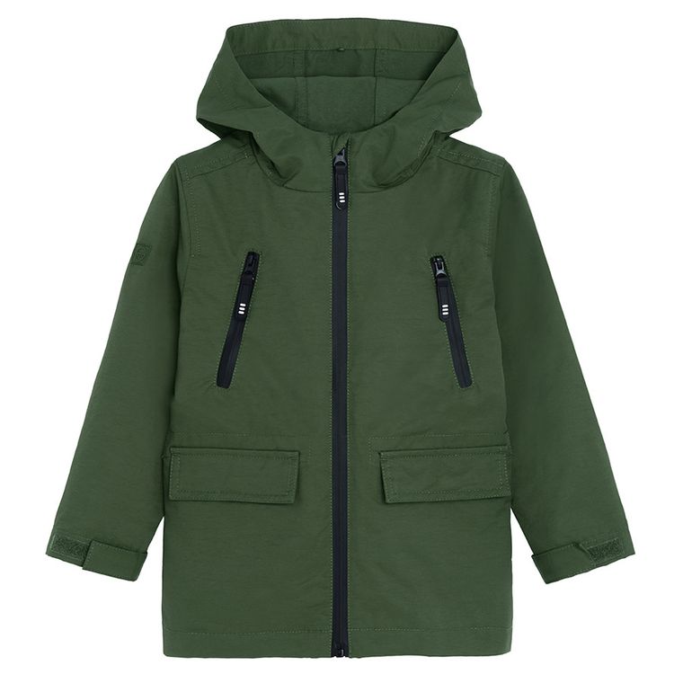 Cool Club, Kurtka chłopięca z kapturem, 3w1, zielono-musztardowa