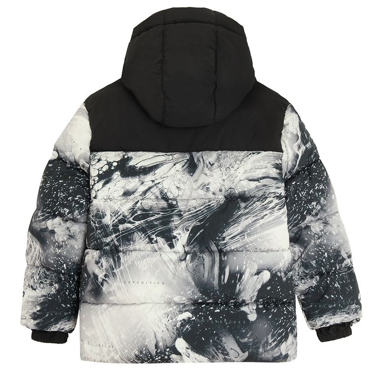 Cool Club, Kurtka chłopięca z kapturem, ocieplana, czarna