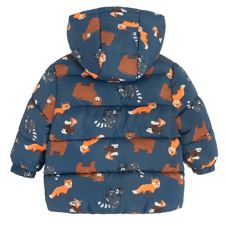 Cool Club, Kurtka chłopięca z kapturem, ocieplana, niebieska