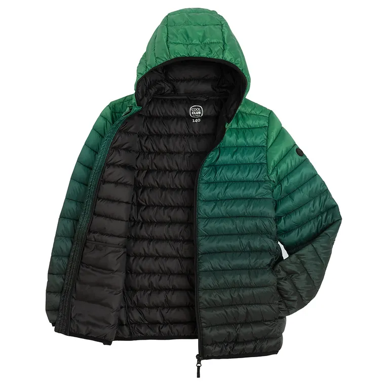 Cool Club, Kurtka chłopięca z kapturem, zielono-czarna
