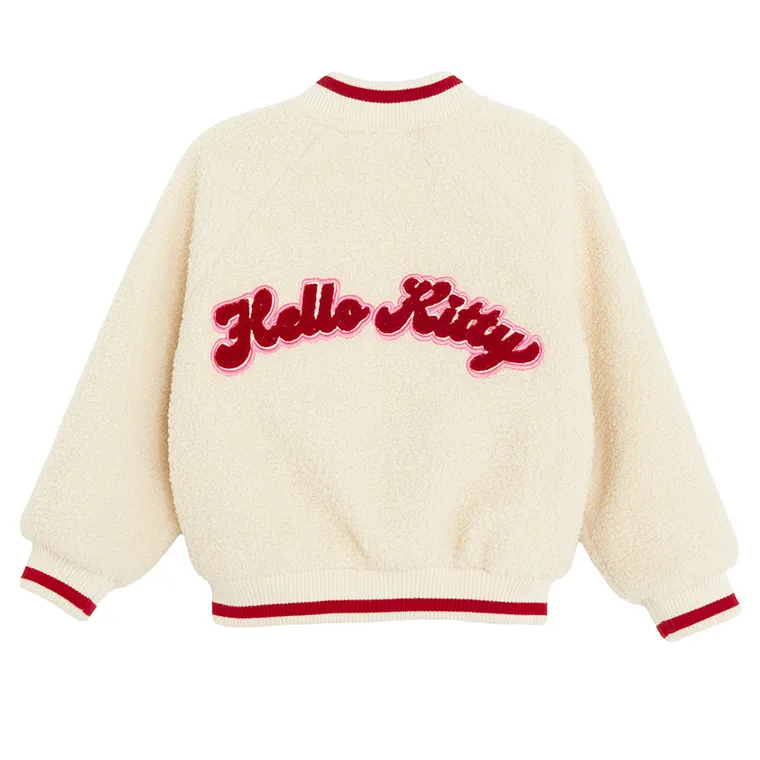 Cool Club, Kurtka dziewczęca, rozpinana, ecru, Hello Kitty