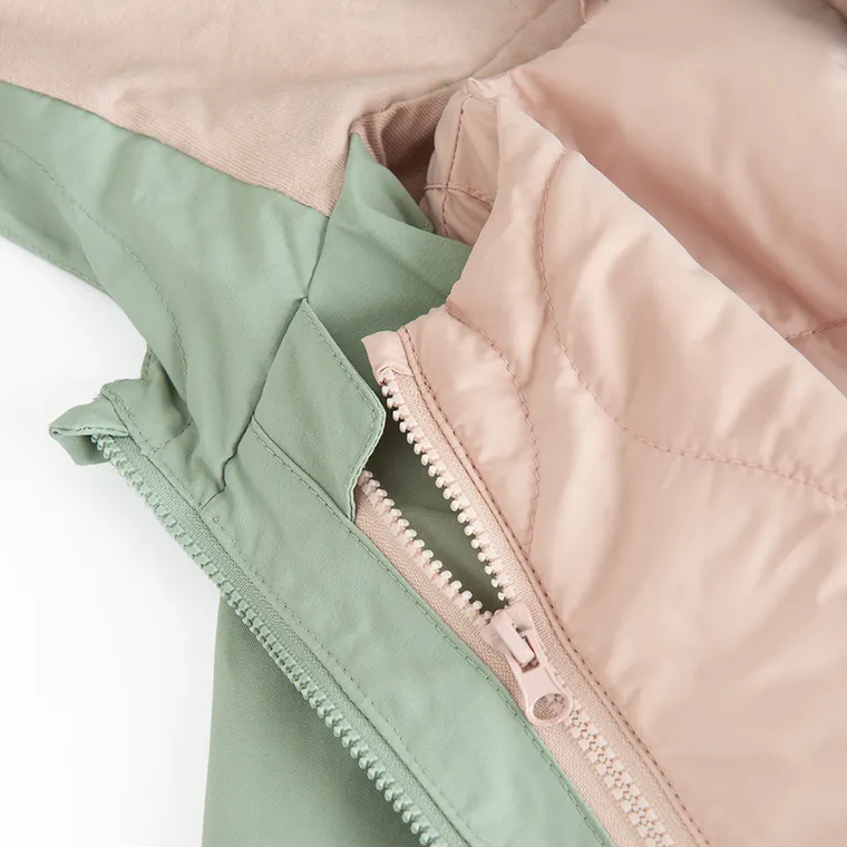 Cool Club, Kurtka dziewczęca z kapturem, Bezrękawnik, 3w1, mix