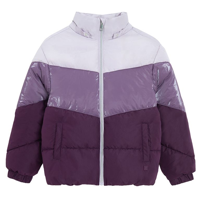 Cool Club, Kurtka dziewczęca z kapturem, ocieplana, fioletowa