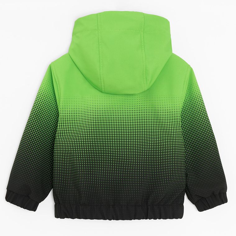 Cool Club, Kurtka softshell chłopięca z kapturem, zielono-czarna