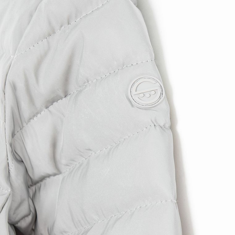 Cool Club, Odblaskowa kurtka chłopięca z kapturem, srebrna