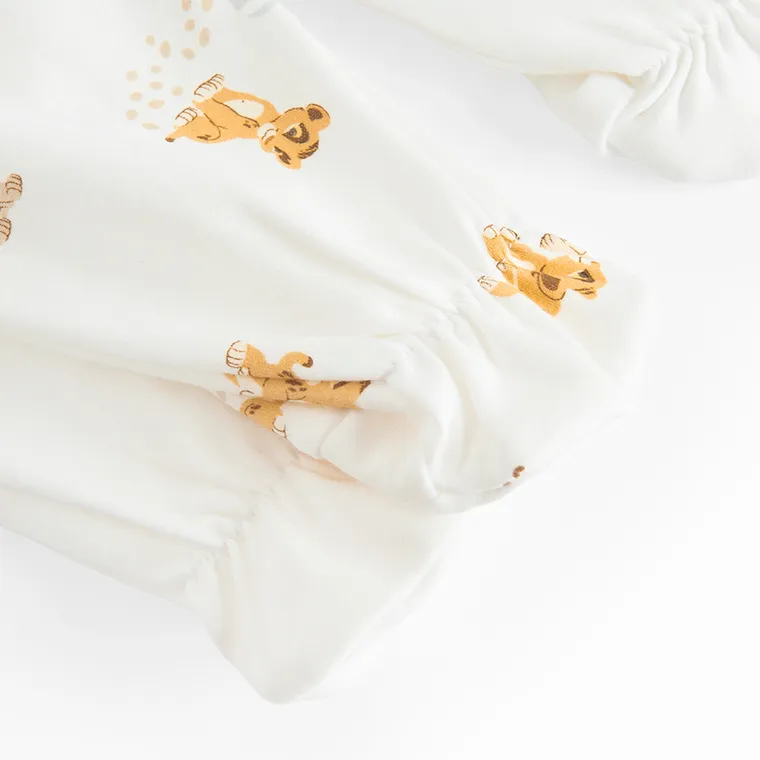 Cool Club, Pajac chłopięcy, biały, Król Lew, zestaw, 2 szt.