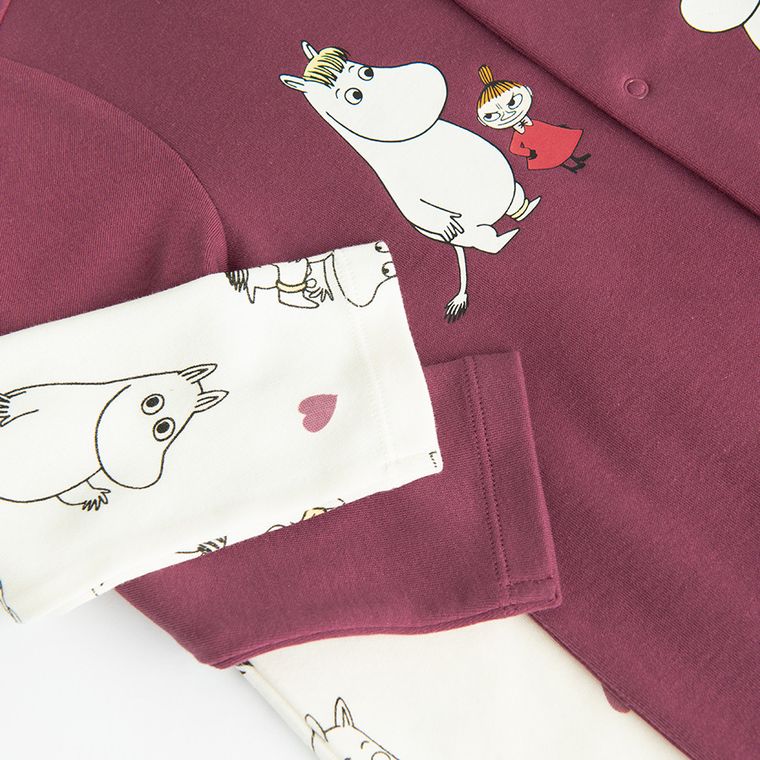 Cool Club, Pajac dziewczęcy, mix, Muminki, zestaw, 2 szt.