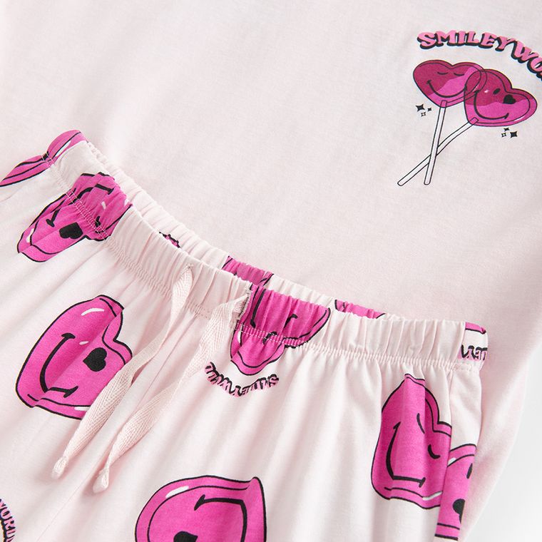 Cool Club, Piżama dziewczęca, różowa, SmileyWorld