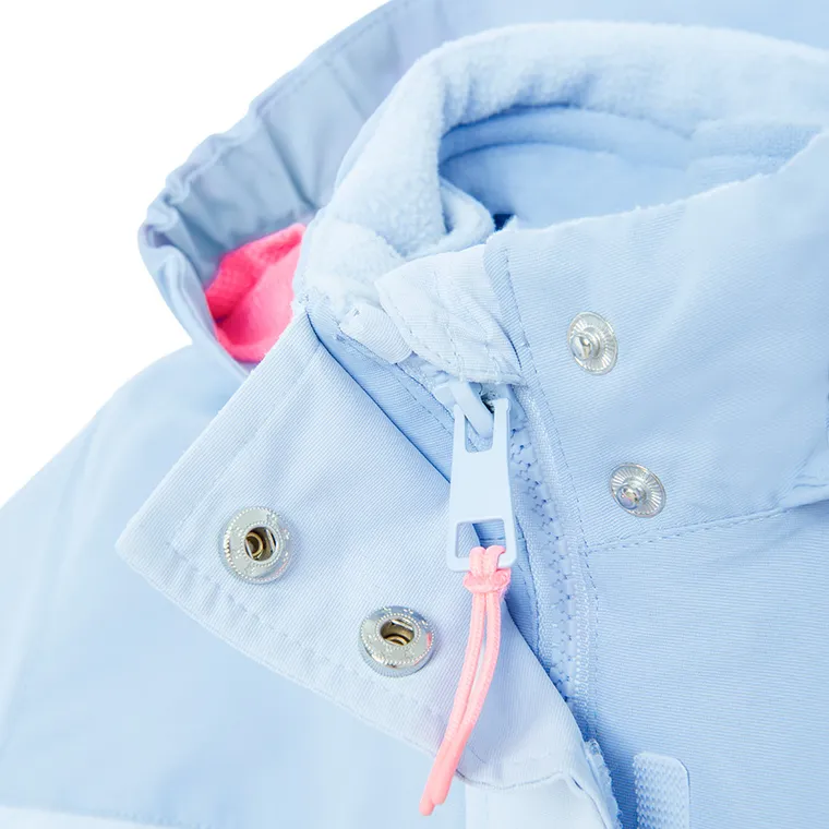 Cool Club, Przeciwdeszczowa kurtka dziewczęca z kapturem, 3w1, Bluza polarowa, rozpinana, niebieska