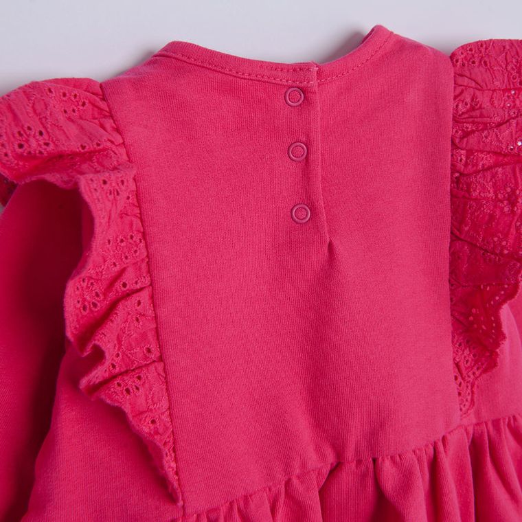 Cool Club, Sukienka dziewczęca z długim rękawem, różowa