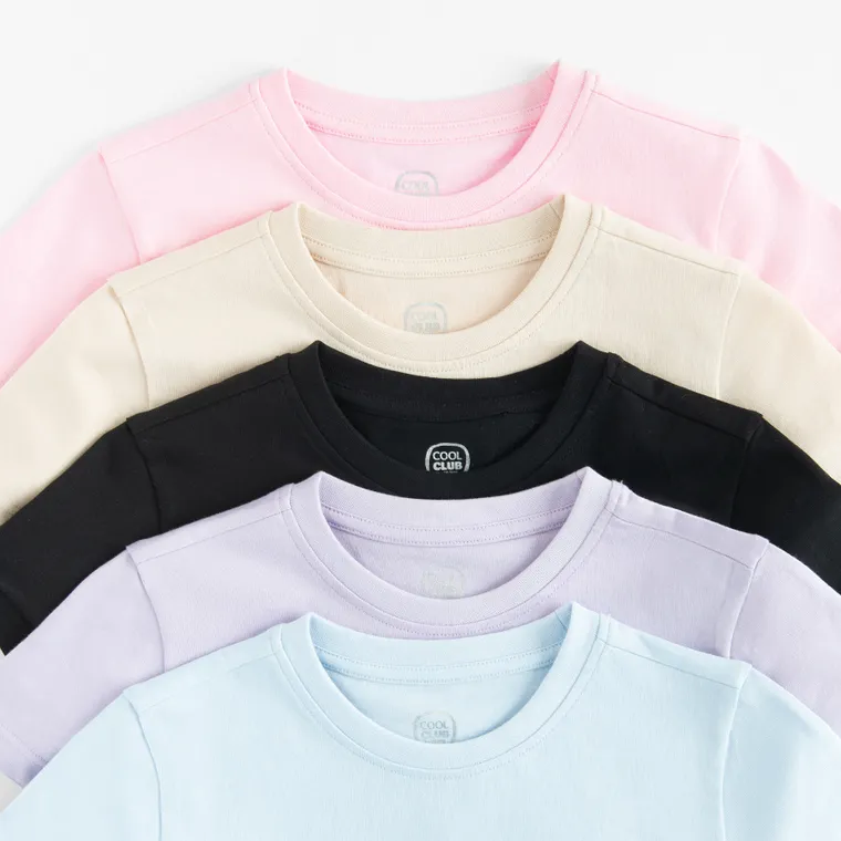 Cool Club, T-shirt dziewczęcy, mix, zestaw, 5 szt.