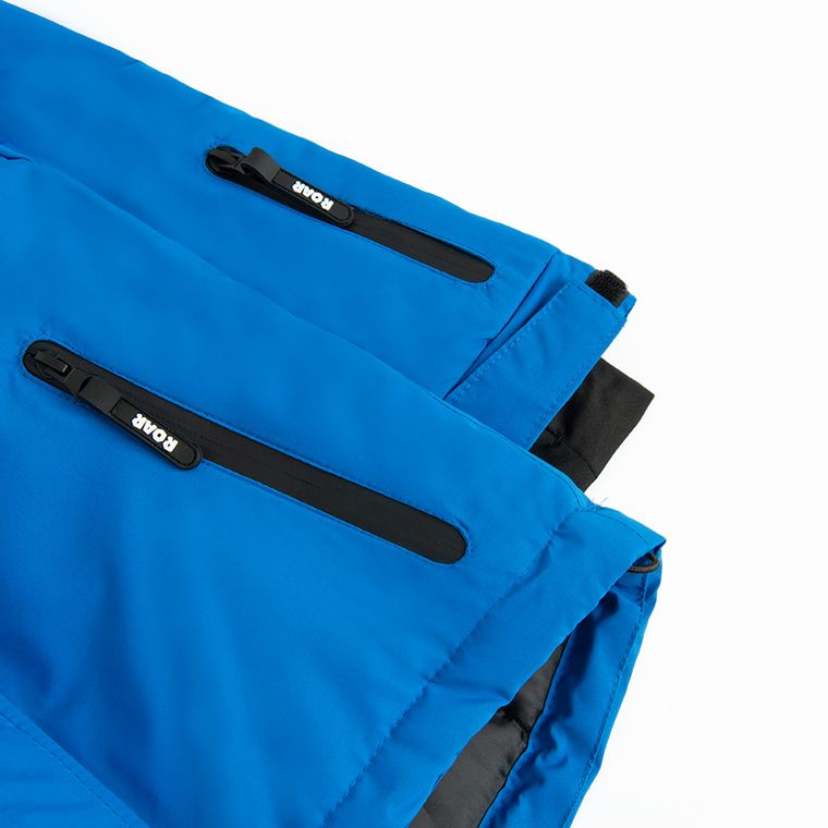 Cool Club, Wodoszczelna kurtka narciarska chłopięca z kapturem, ocieplana, niebieska