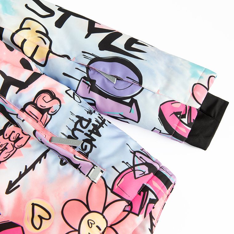 Cool Club, Wodoszczelna kurtka narciarska dziewczęca z kapturem, ocieplana, mix