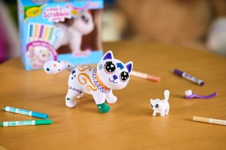 Crayola, Washimals, Jumbo Pets, figurka do kolorowania zmywalnymi flamastrami, Kotka Jenny