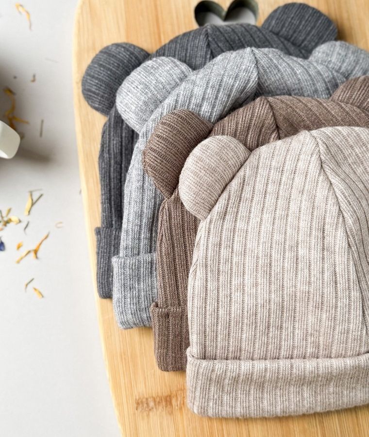 Czapka dziecięca, sweterkowa, szara, Iltom