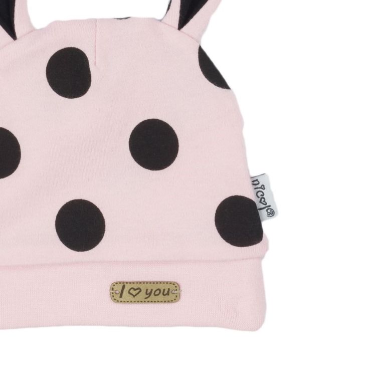 Czapka dziewczęca, różowa, Nicol