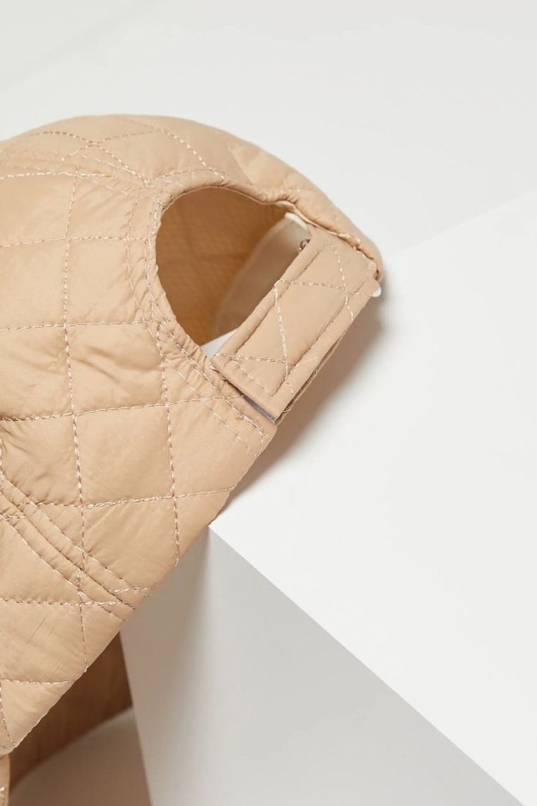 Czapka z daszkiem damska, beżowa, Moodo