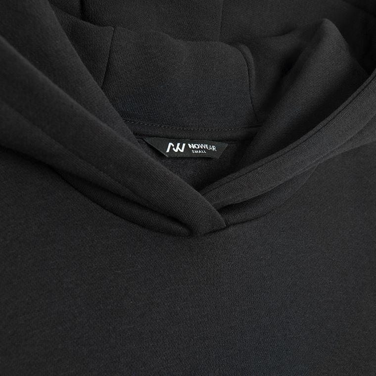 Czarna bluza basic z kapturem oversize NOWEAR