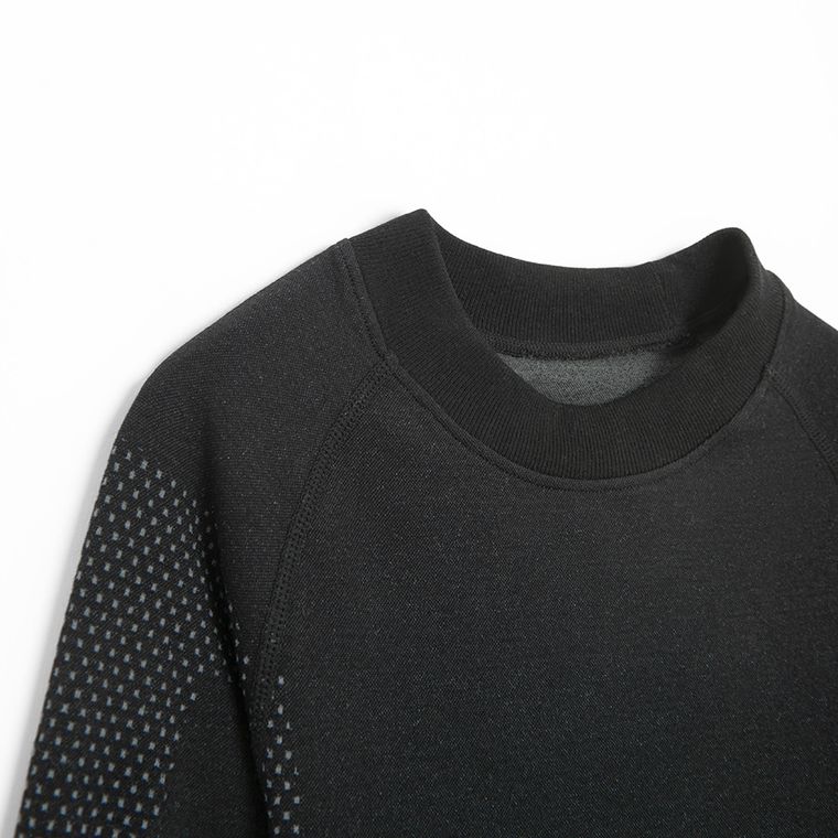 Czarna koszulka termoaktywna z domieszką wełny NOWEAR